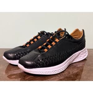 Leather Woven Tennis Shoes‎ Calzado Trova Black Mens 8.5